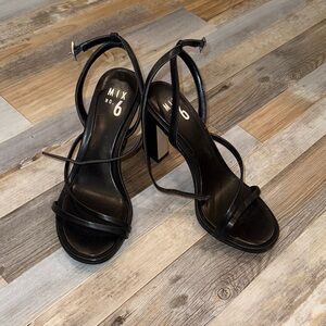 Mix No. 6 Black Strappy Heels